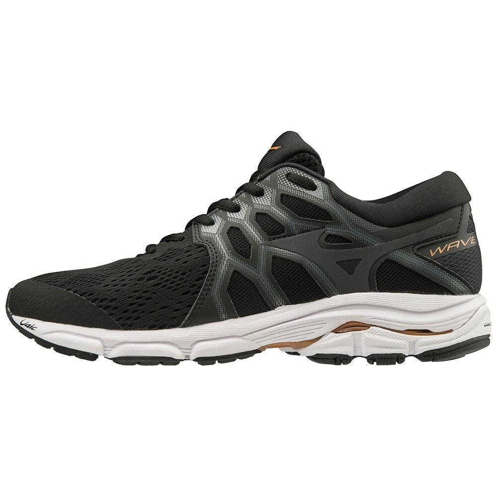 Panske Bezecke Topanky Mizuno Wave Equate 4 Čierne/Siva Vypredaj SUJZ58143